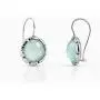 Joolala Aqua Blue Chalcedony Dangling Silver Earrings – 925 Silver Hanging Earrings for Women – Premium Quality and Sturdy – Elegant, Modern Design – Ideal for Office, Special Occasions