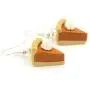 Best Wing Jewelry Halloween Thanksgiving Fall Season ''Pumpkin Pie'' Polymer Clay Earrings (Braided Crust Edge)