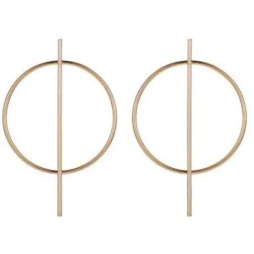 Big Circle Round Dangle Earrings Exaggerated Hollow Circle Link Stick Bar Drop Stud Earrings for Women Girls (Gold) Big Circle Round Dangle Earrings Exaggerated Hollow Circle Link Stick Bar Drop Stud Earrings for Women Girls (Gold)