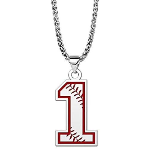 YSAHan Personalized Lucky Number Necklace Customize Any Number Pendant Sports Fan Gift for Men Boys