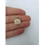 Ice on Fire Jewelry 10k Solid Gold Saint Christopher Medal