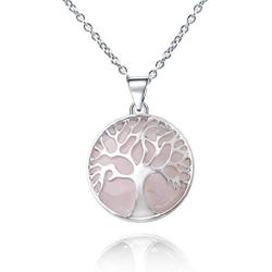 Tree of Life Necklace,Chakra Pendant Necklace Crystals Quartz Jewelry with Chain Gift for Women 