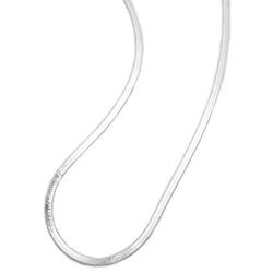 2mm Snake Chain Choker Necklace for Women Girls 925 Sterling Silver 14K Lightweight Crafted Herringbone Magic Thin Flat Chain Claw Clasp Dainty Polished Shiny Vintage Charm Necklace 17 inch