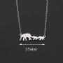 KUIYAI Lucky Family Mother and Child Elephant Necklace Mom of Twins Jewelry