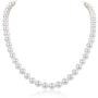Natural AAA+ Quality Round White Cultured Freshwater Pearl Necklace Jewelry for Women Girls Anniversary Birthday Mother Christmas Gifts