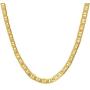 GM Jewelry 18K Gold Plated Flat Mariner/Marina 3MM Chain Necklace 24 Inches Men Women Teens Children