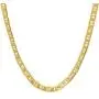 GM Jewelry 18K Gold Plated Flat Mariner/Marina 3MM Chain Necklace 24 Inches Men Women Teens Children GM Jewelry 18K Gold Plated Flat Mariner/Marina 3MM Chain Necklace 24 Inches Men Women Teens Children