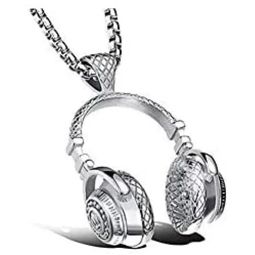 Fuqimanman2020 Headphones Pendant Necklace Music Necklace Gold/Silver/Black Fuqimanman2020 Headphones Pendant Necklace Music Necklace Gold/Silver/Black