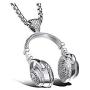 Fuqimanman2020 Headphones Pendant Necklace Music Necklace Gold/Silver/Black