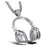 Fuqimanman2020 Headphones Pendant Necklace Music Necklace Gold/Silver/Black Fuqimanman2020 Headphones Pendant Necklace Music Necklace Gold/Silver/Black