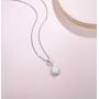 FANCIME October Birthstone Sterling Silver Created Opal Necklace Earrings Stud Hoop Dangle Cubic Zirconia CZ Fire Opal Halo Teardrop Pendant Fine Jewelry Gifts for Women Girls