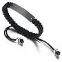 XUANPAI Custom Free Engraving Handmade Braided Rope Medical Alert ID Bracelet Emergency Wristband for Men Women,Adjustable