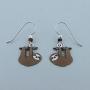 Sienna Sky Hand Painted Hanging Sloth Earrings, Surgical Steel Ear Wires
