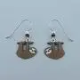 Sienna Sky Hand Painted Hanging Sloth Earrings, Surgical Steel Ear Wires