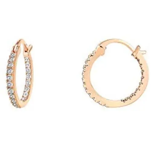 PAVOI 14K Gold Plated 925 Sterling Silver Post Cubic Zirconia Hoop Earrings 30/15mm
