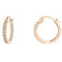 PAVOI 14K Gold Plated 925 Sterling Silver Post Cubic Zirconia Hoop Earrings 30/15mm