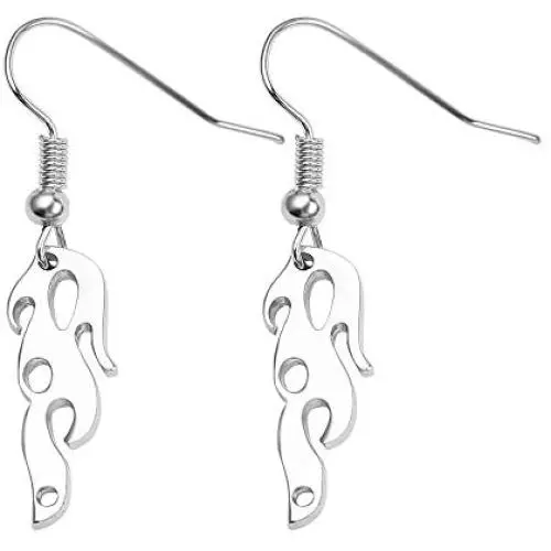 Unisex Harajuku Flame Earings Stainless Steel Punk Rock Women Men Hip Hop Drop Earrings Unisex Harajuku Flame Earings Stainless Steel Punk Rock Women Men Hip Hop Drop Earrings