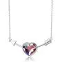Sllaiss Made with Swarovski Crystal Pendant Infinity Love Heart Jewelry Purple Arrow Necklace Gift for Mother Day Girlfriend Sllaiss Made with Swarovski Crystal Pendant Infinity Love Heart Jewelry Purple Arrow Necklace Gift for Mother Day Girlfriend