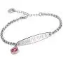 linnalove-Pre-Engraved Simple Rolo Chain Medical Alert id Bracelet for Women