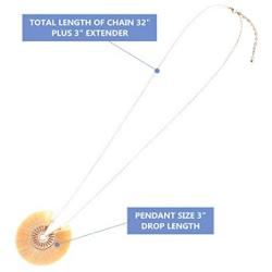 MIRMARU Bohemian Silky Thread Fringe Tassel Necklaces - Round Fine Silky Strand Vintage Gold Tone Long Chain Pendant Necklace for Women and Girl