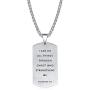 Rnivida Mens Bible Verse Cross Tag Pendant Necklace, Stainless Steel Inspirational Necklace for Men Boys