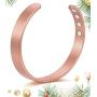Feraco Magnetic Copper Bracelet for Women Men Arthritis Carpal Tunnel Pain Relief Sleek 99.9% Solid Copper Magnet Bracelets 2 PCS Cuff Bangle
