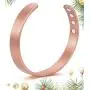 Feraco Magnetic Copper Bracelet for Women Men Arthritis Carpal Tunnel Pain Relief Sleek 99.9% Solid Copper Magnet Bracelets 2 PCS Cuff Bangle