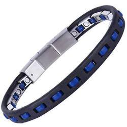 Magnetic Bracelet for Men,Beauty Therapy Leather Magnetic Bracelets Pain Relief Bracelets Magnetic Men
