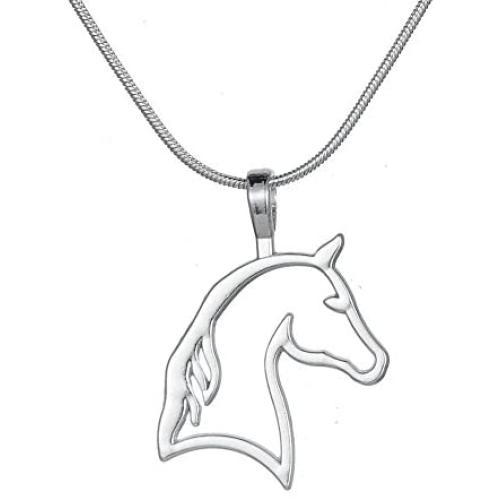 My Shape Cut Out Horse Head Pendant Necklace Best for Cowgirl Teen Girls Equestrian Birthday Gift Jewelry