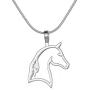 My Shape Cut Out Horse Head Pendant Necklace Best for Cowgirl Teen Girls Equestrian Birthday Gift Jewelry