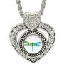 Mini Petite Open Heart clear Rhinestone Pendant Charm Necklace 18 inch and Hold One 12mm Mini Snap My Prime Gifts
