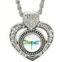 Mini Petite Open Heart clear Rhinestone Pendant Charm Necklace 18 inch and Hold One 12mm Mini Snap My Prime Gifts