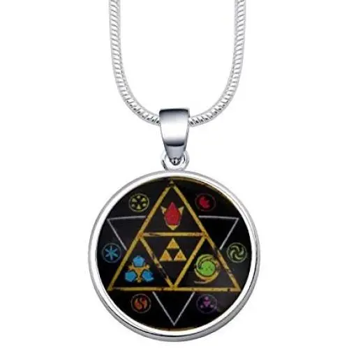 AKTAP Game Inspired Necklace Gamer Jewelry Cosplay Gifts for Zelda Fans AKTAP Game Inspired Necklace Gamer Jewelry Cosplay Gifts for Zelda Fans