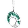 Luvalti Tree of Life - Gemstone Chakra Jewelry Blue Silver Chain Necklace Luvalti Tree of Life - Gemstone Chakra Jewelry Blue Silver Chain Necklace