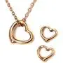 RAYMONDS BOUTIQUE 14K Rose Gold Silver Plated Open Heart Shape Floating Love Pendant Necklace and Earrings Jewelry Set for Women, Girls, Teens, Kids with Adjustable Chain RAYMONDS BOUTIQUE 14K Rose Gold Silver Plated Open Heart Shape Floating Love Pendant Necklace and Earrings Jewelry Set for Women, Girls, Teens, Kids with Adjustable Chain