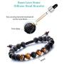 Adjustable Lava Rock Stone Essential Oil Diffuser Bracelet Braided Rope Stone Yoga Beads Bracelets for Men Women