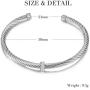 Wistic Cable Wire Bangle Cuff Gold Bracelet Stainless Steel Vintage Bracelet for Women Inspired Antique Jewelry Christmas Day Gifts