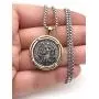 LESLIE BOULES Vintage Saint Christopher Medal Necklace for Men 22 Inches Length Protection Jewelry