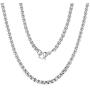 ChainsPro 3/6 mm Box/Wheat/Twist Rope Necklace, Replacement Chain for Pendant/Charm, 18-30 inches, 316L Stainless Steel/18K Gold Plated-Send Gift Box