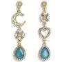 New Sweet Asymmetry Shiny Rhinestone Love Heart Moon Drop Earrings for Women Long Blue Crystal Tassel Dangle Jewelry New Sweet Asymmetry Shiny Rhinestone Love Heart Moon Drop Earrings for Women Long Blue Crystal Tassel Dangle Jewelry