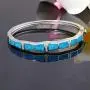 CiNily Bangle Bracelets for Women Rhodium Plated Opal Bracelet Jewelry Gift Gemstone Bangle Bracelet 8.85 inch CiNily Bangle Bracelets for Women Rhodium Plated Opal Bracelet Jewelry Gift Gemstone Bangle Bracelet 8.85 inch