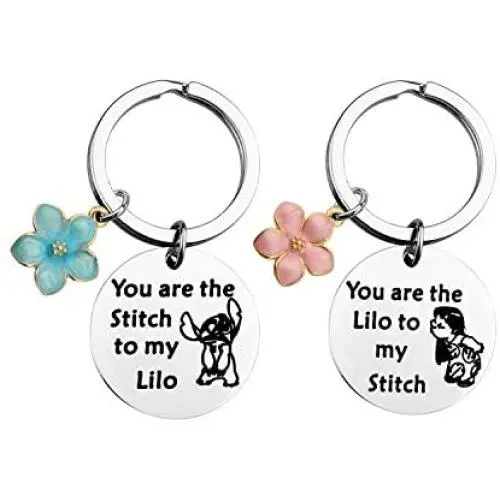 MAOFAED Best Friend Keychain Friendship Gift Cartoon Lover Gift Birthday Gift Friendship Keychain Gift for BFF