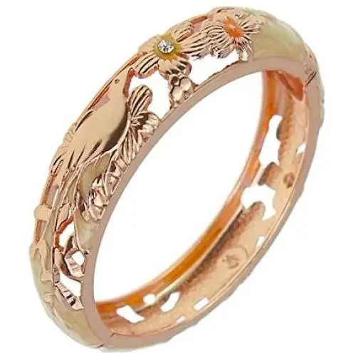 UJOY Colors Cloisonne Bracelet Handcraft Jewelry Enamel Bird Spring Hinge Women Girls Bangle Birthday Gifts Box 55C49 UJOY Colors Cloisonne Bracelet Handcraft Jewelry Enamel Bird Spring Hinge Women Girls Bangle Birthday Gifts Box 55C49