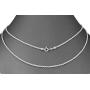 Nuragold 10k White Gold 1.8mm Rope Chain Diamond Cut Pendant Necklace, Womens Mens Jewelry 14'' 16'' 18'' 20'' 22'' 24'' 26'' 28'' 30''