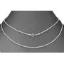 Nuragold 14k White Gold 1.5mm Rope Chain Diamond Cut Womens Lightweight Pendant Necklace, 14'' 16'' 18'' 20'' 22'' 24'' 26''