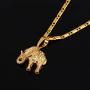 Lucky Elephant Pendant 18k Gold Plated/Platinum Plated Rhinestone Crystal Necklace