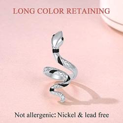FindChic Leaf Cluster/Snake 18K Gold/Platinum Plated Long Statement Rings for Women CZ Simulated Diamond Stackable Adjustable Knuckle Cuff Rings for Women, with Gift Box