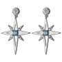 CZ Light Star Drop Dangle Earings for Women Teen Girls Sterling Silver Cubic Zirconia Hypoallergenic Nickel Free Crystal Hollow Stars Dangling Stud Dainty Jewelry for Valentine Anniversary Gift