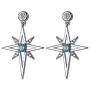 CZ Light Star Drop Dangle Earings for Women Teen Girls Sterling Silver Cubic Zirconia Hypoallergenic Nickel Free Crystal Hollow Stars Dangling Stud Dainty Jewelry for Valentine Anniversary Gift