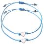 ROSTIVO Pinky Promise Bracelets Best Friend Bracelets for 2 Matching Bracelets Couples Bracelets (Blue)